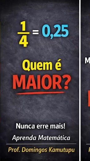 -0,25 vs 1/4: Dica infalível para comparar números negativos com positivos!"
