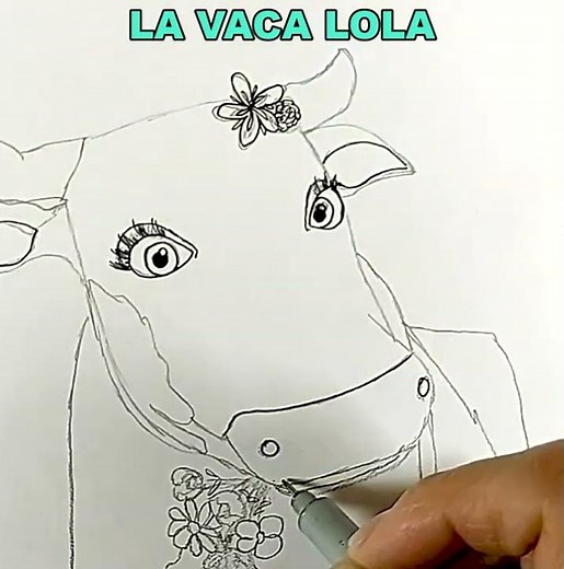 We draw and color Lola the Cow from Zenon's Farm | Drawings for children