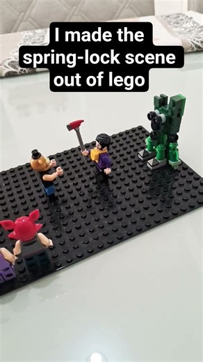 I made the fnaf spring-lock scene out of Lego #lego #fnaf#music #fivenightsatfreddys#horror