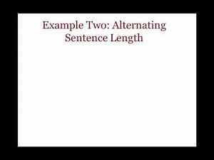 Sentence Variation