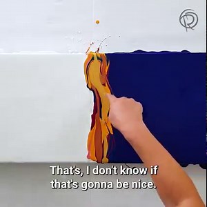 Gorgeous RAINBOW Pour Painting | Rinske Douna