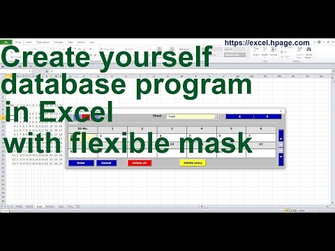 Creating a Database Program with Flexible Mask in Excel VBA yyy