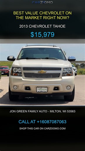 2013 Chevrolet Tahoe LTZ 4WD — 124K Miles for $15,979 | CarZoomo