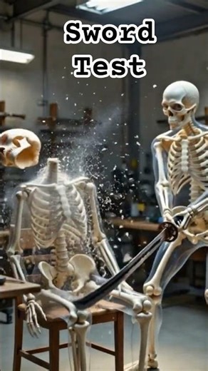 Top 5 Legendary Swords vs Human Skeleton ⚔️ (3D Test) #BeyondBodyLimit #shorts