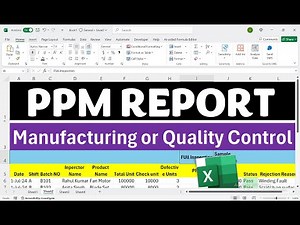 How To Make PPM Quality Report Format in Excel with Formula | Hindi Tutorial