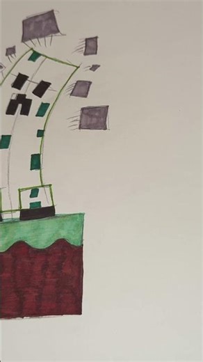 Colored Pencil Creeper Explosion Art #minecraft #shorts