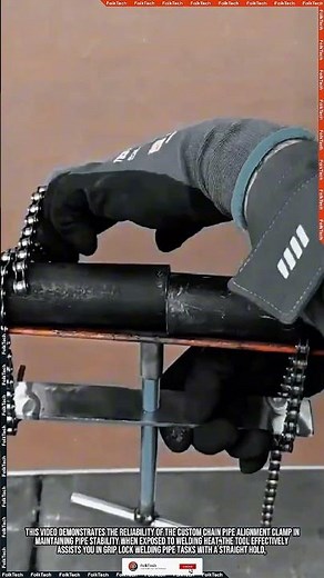 Chain Pipe Clamp: Grip Lock Welding Pipe Straight Aligned Precise #tool #tools #innovation