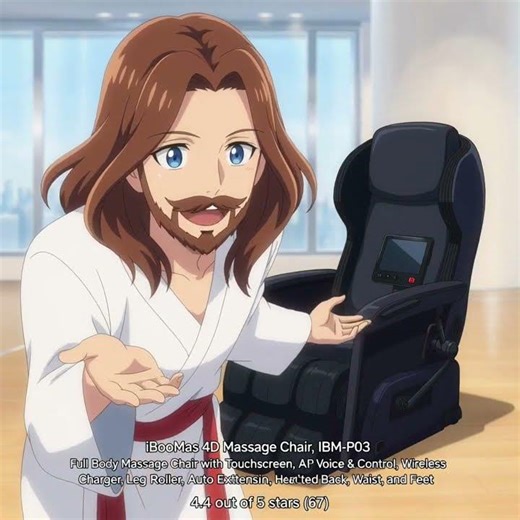 Jesus does Massage chair review #review #jesuschrist #anime #massagetherapy
