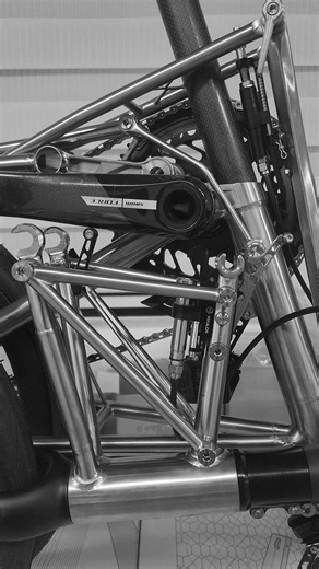 MIKALON on Instagram: "The small black pieces at the bottom are crank arm bumpers, fitted with PU stoppers to protect the crank arms from scratches. Details matter. www.MIKALON.com #mikalon #mikalonbike #sram #20inch #minivelo #sprinter #handmadebike #studioilhoonroh #altair #foldingbike #seperablebike #titanium #titaniumbikes #simsolid #inspire#framebuilding #framebuilder #titaniumbike #titaniumisreal #roadbike #bikeporn #cycling #handmade #craft #handcrafted #framebuilding #framebuilder #frame
