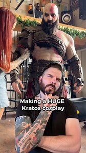How we made my God of War cosplay? Here’s how! 💪🏻 Before we get started on the next really big project, I wanted to sum up the whole process of my Kratos cosplay for you. Creating a cosplay this huge is not only a huge amount of work but also very challenging when it comes to developing new techniques to make foam look like leather. 😅 Kratos was a dream project of ours because it was so different to all the things we made before and of course we also were lucky to get the most perfect model f