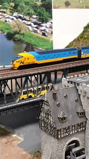 Modellbahn Steinburg. Märklins VT628 und Northlander in Steinheim #train #trainspotting #railway #h0