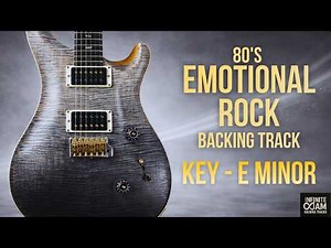 80's Emotional Rock Backing Track in E Minor - Guitar Jam 100 BPM
