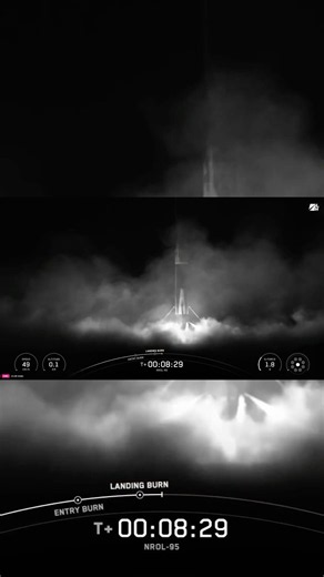 LANDING! SpaceX lands Falcon 9 booster B1096 for the 7th time during NROL-95