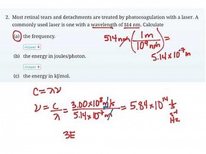 Wavelength, frequency, and energy in Joules: Wave Calculations for Light