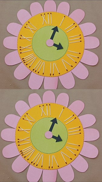 How to make clock using matchsticks in Roman Numerals #How to make clock in Roman Numerals