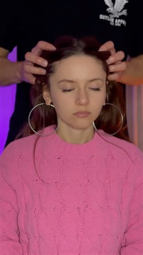 ASMR Gentle Hair Play & Cozy Sweater Sounds 🩷 #asmrsounds #sleepasmr #asmrhair #fabricsounds