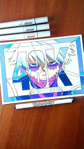 Drawing Toya Todoroki(Dabi)🩵🔥||For the 48K!🥳✨|#myheroacademia #anime #drawing #art #dabi #toya