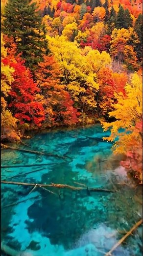 Jiuzhaigou Valley in Autumn: The Magical Five Flower Lake 🍂