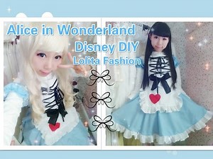 Disney Costume DIY- How to Make Alice in Wonderland Dress/Costume - Lolita Fashion