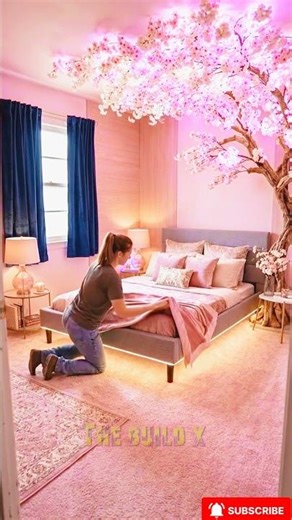 Dirty Room to Dream Pink Bedroom ✨ One Girl Transformation #epoxyfloor #usa