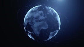 Spinning Digital Earth with Binary Code Stock Footage - Video of corporate, binary: 43424550