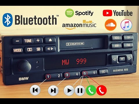 ⭐ BMW E36 Radio BUSINESS RDS with Bluetooth, line out, AUX IN and hands-free E31 E32 E34 M3 M5