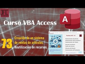 Video 73 - VBA Access Course. Creating an item sales system.