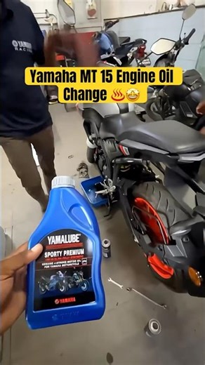 Yamaha MT 15 Engine Oil Change ♨️🤩 #ytshorts #shortvideo #bikeshorts #mt15 #explore