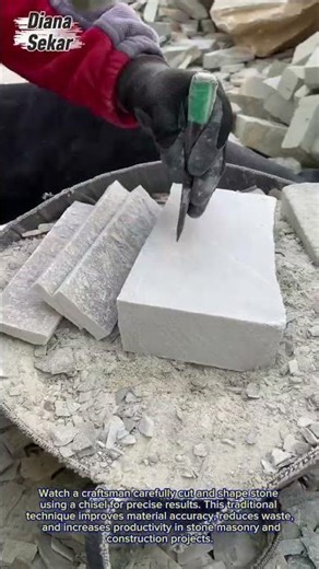 Satisfying Stone Cutting Technique | Precision Hand Carving Process