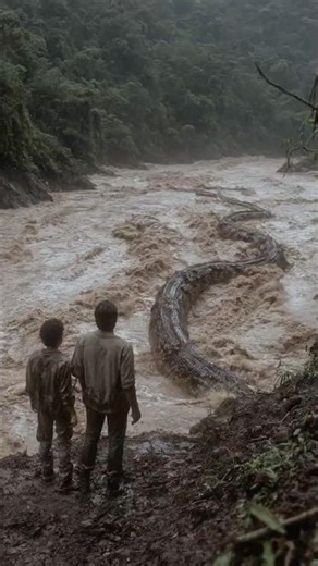Enormous Sea Serpent Spotted Moving Through Remote Jungle River