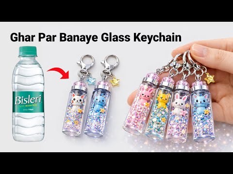 How to make Glitter Pen Keychain from waste materials/DIY gift Keychain/PenKeychaindiy/penDecoration