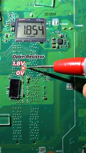 How to Trace a PCB Voltage Path and Find the Faulty Component #shorts #pcb