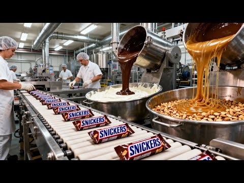 Inside the Modern Snickers Factory | How Millions of Snickers Bars Are Made Every Day (Full Process)