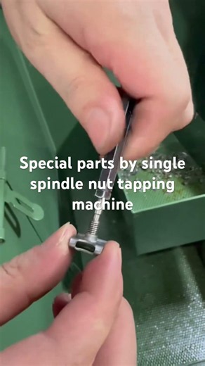 Special nuts by single spindle tapping Machine with servo motor