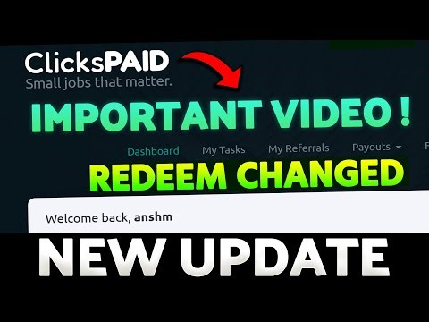 Clicks Paid Redeem Process Changed : Important Video New Update
