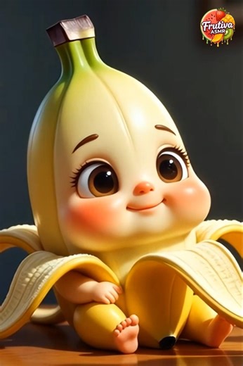 Tiny Banana Baby Eating Fruit | Satisfying ASMR | Oddly Satisfying ASMR #shorts