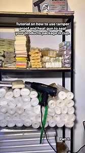 Tutorial on how to use tamper proof and heat gun to seal your products package in cup. @highlight #diempackingitem #foryoupage | Yidiat Diadem