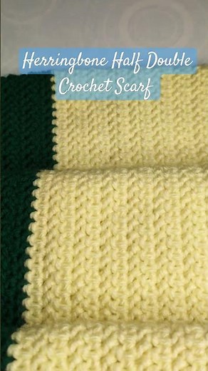 Making Herringbone Half Double Crochet Scarf for beginners. One row repeat scarf #crochetshawl