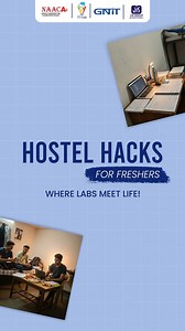 Freshers: GNIT Hostel Hacks! Cable fix, desk bots & lab pranks incoming! Your dorm upgrade starts here. What's your top hack? Drop it! 👇 #GNIT #HostelLife #GNITFreshers #EngineeringVibes #jisgroupofinstitutions #jisgroupofeducationalinitiatives #jisgroup | Guru Nanak Institute of Technology