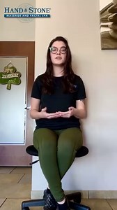 Our Massage Therapist, Cate, shows you how to do a simple stretch to loosen up your IT Band after sitting for a long period of time. | Hand & Stone Massage and Facial Spa