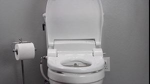 ALPHA BIDET JX2 Round Bidet Toilet Seat, White, Endless Warm Water, *NEW* Bowl Mist, LED Light, Quiet Operation, Wireless Remote, Stainless Steel Nozzle, Sittable Lid, 3 Year Warranty