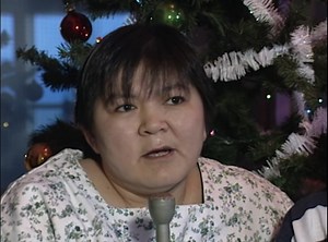 Host: Simataq Michael Chrstmas greetings from Iqauit in 1999. | Inuit Broadcasting