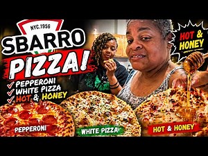 SBARRO PIZZA TASTE TEST 🍕 Pepperoni, White Pizza & Hot Honey REVIEW!