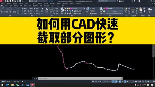 如何用CAD快速截取部分图形？这个cad小技巧，初学者必备cad教程