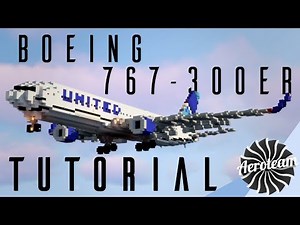 Minecraft Boeing 767-300ER Tutorial [1.5:1 Scale]