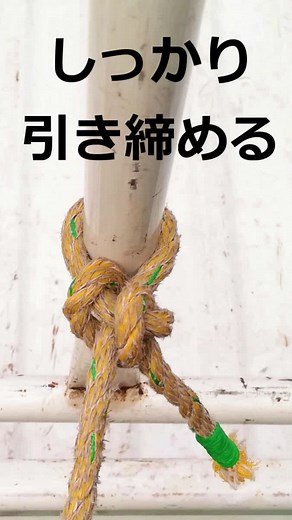 【ロープワーク】しっかりと引き締める便利な結び方「ナットヒッチ」 #結び方 #ロープワーク #便利 #仕事 #キャンプ #釣り #登山 #tie #knot #ropework #useful #camping #outdoors #how