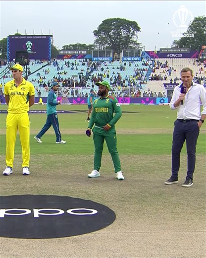 Toss news from the second semi-final 📰 South Africa have opted to bat first against Australia 🏏 #CWC23 #SAvAUS | ICC - International Cricket Council