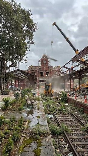 Abandoned Railway Station 😱 Restoration | 100 Years Rebuilt in Minutes #shorts