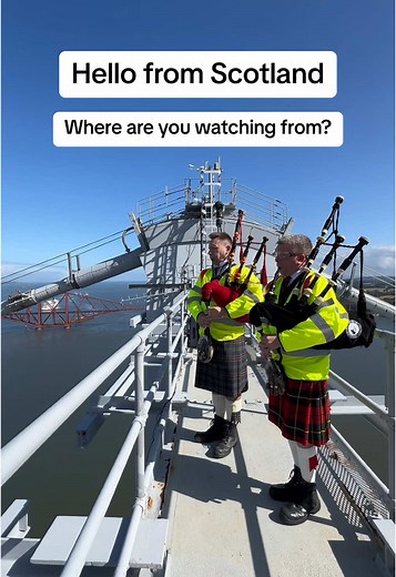 Celebrating the Forth Road Bridge's 60th Anniversary with Bagpipers