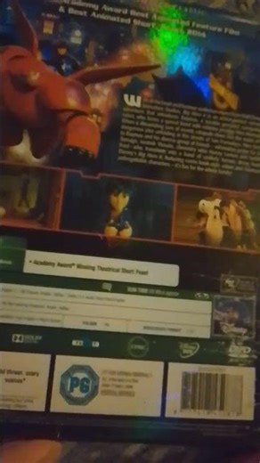 just finished watching big hero 6 on dvd